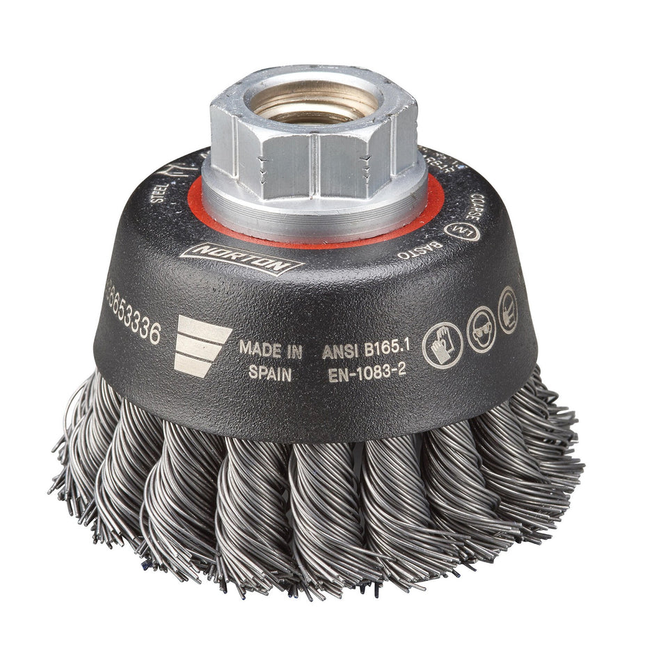 Norton 2-3/4 in x 0.02 in x 5/8 in-11 BlueFire Cup Brush