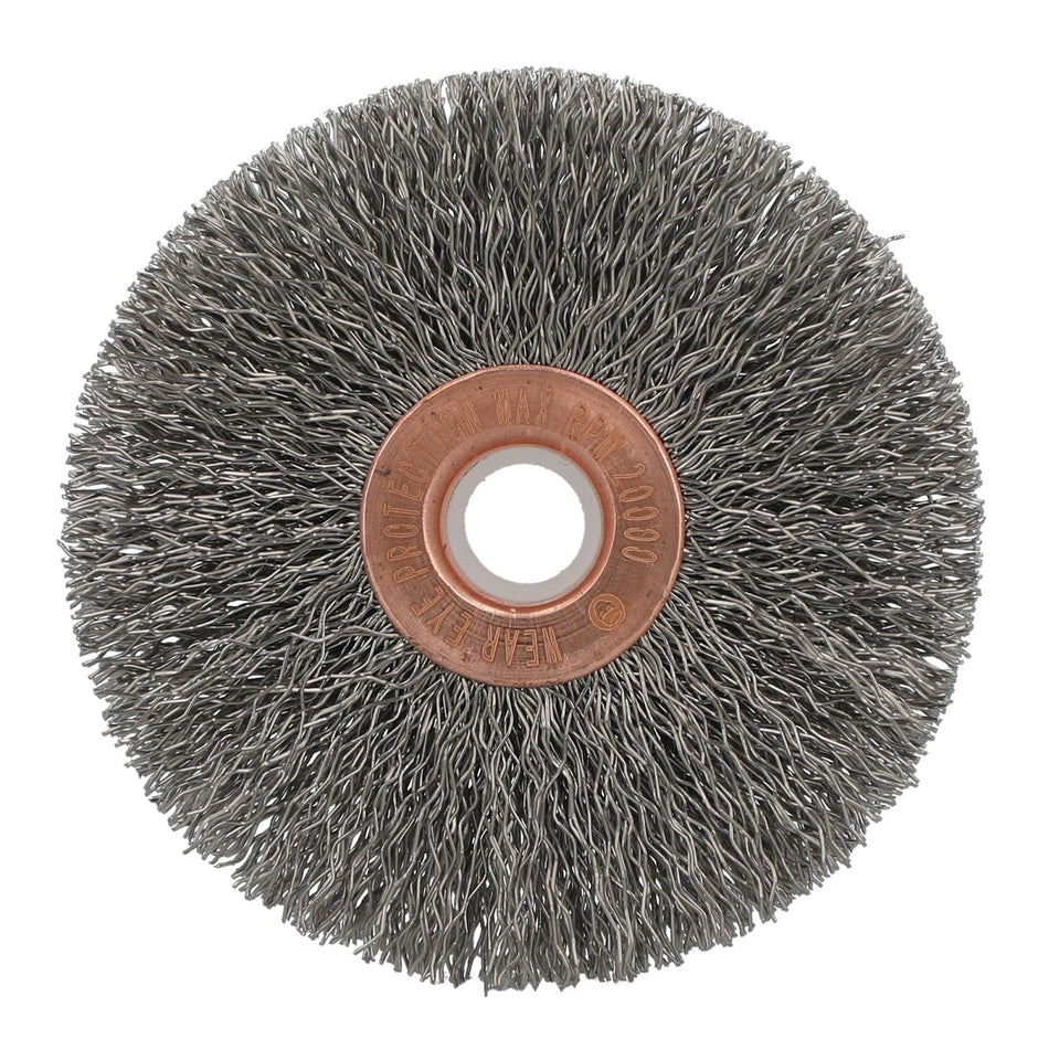 Norton 3 x 0.014 in Shank Mounted Wheel Brush, 12-Pack