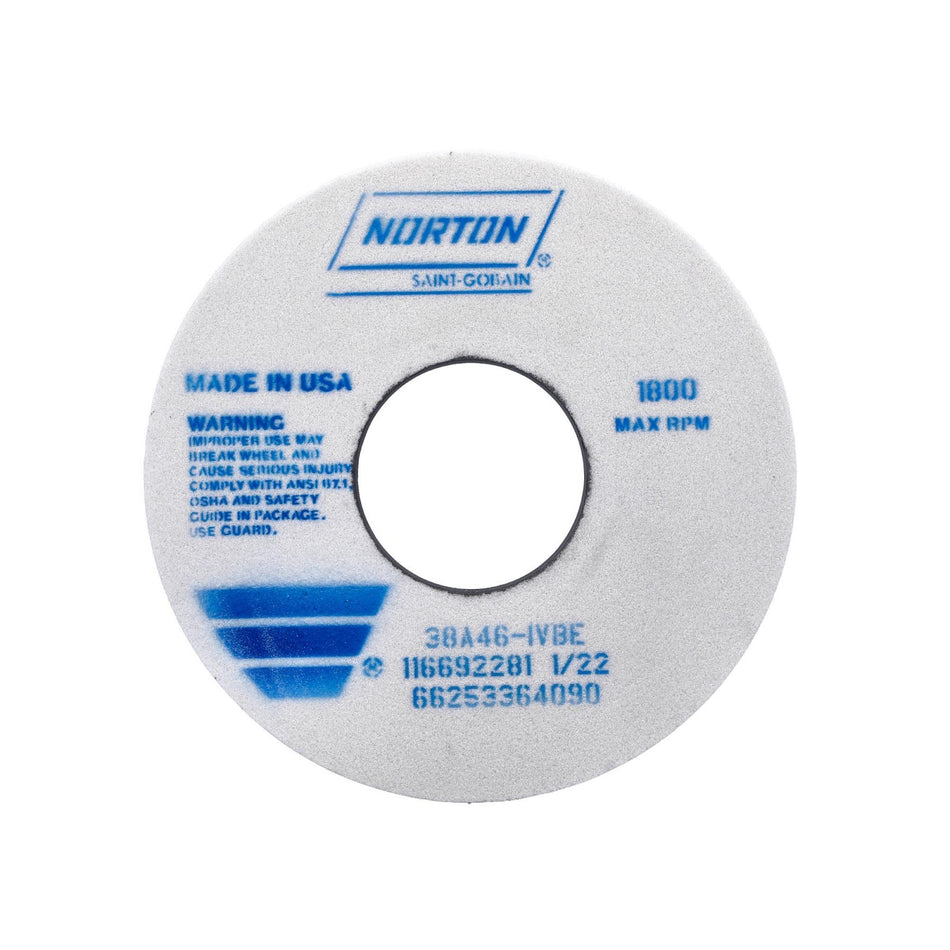 Norton 14 x 1-1/2 x 5 in Type 01 Toolroom Wheel 38A 46 I VBE
