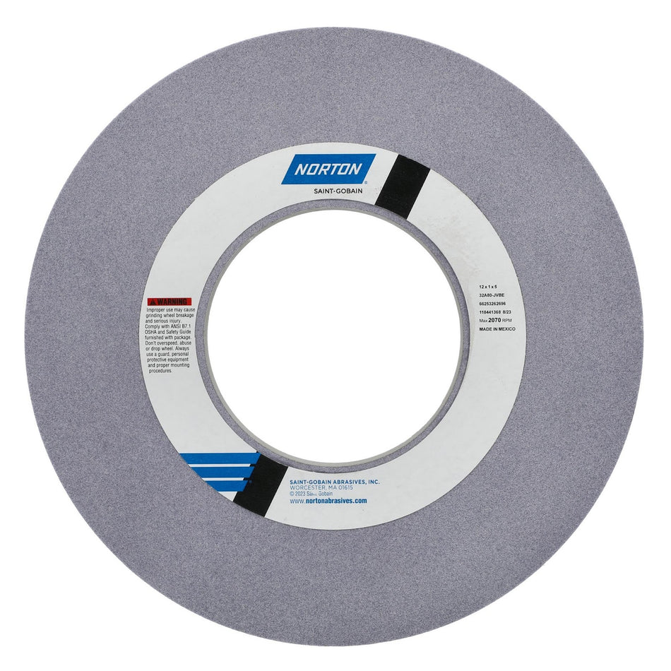 Norton 12 x 1 x 5 in Type 01 Toolroom Wheel 32A 80 J VBE