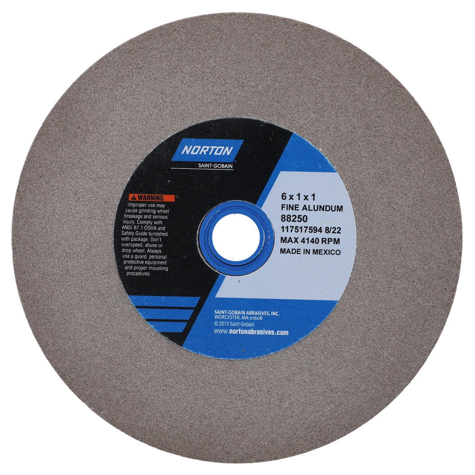Norton 6 x 1 x 1 in Gemini Bench Straight Wheel 01 57A 100 K VBE