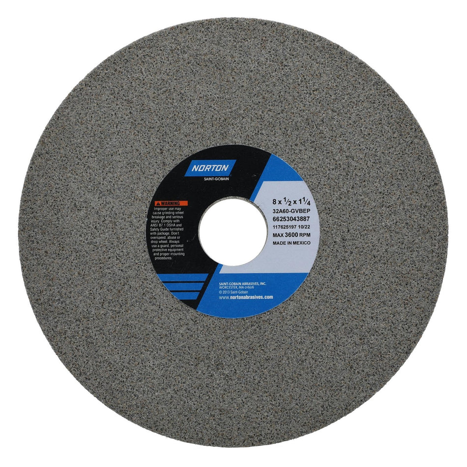 Norton 8 x 1/2 x 1-1/4 in Type 01 Toolroom Wheel 32A 60 G VBEP