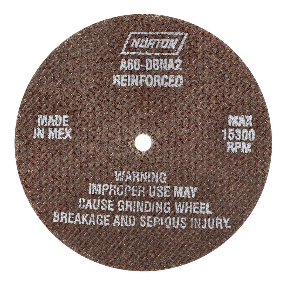 Norton 4 x 0.035 x 1/4 in OBNA2 Type 41 Reinforced Cut-Off Wheel AO 60 Grit O BNA2, 25-Pack
