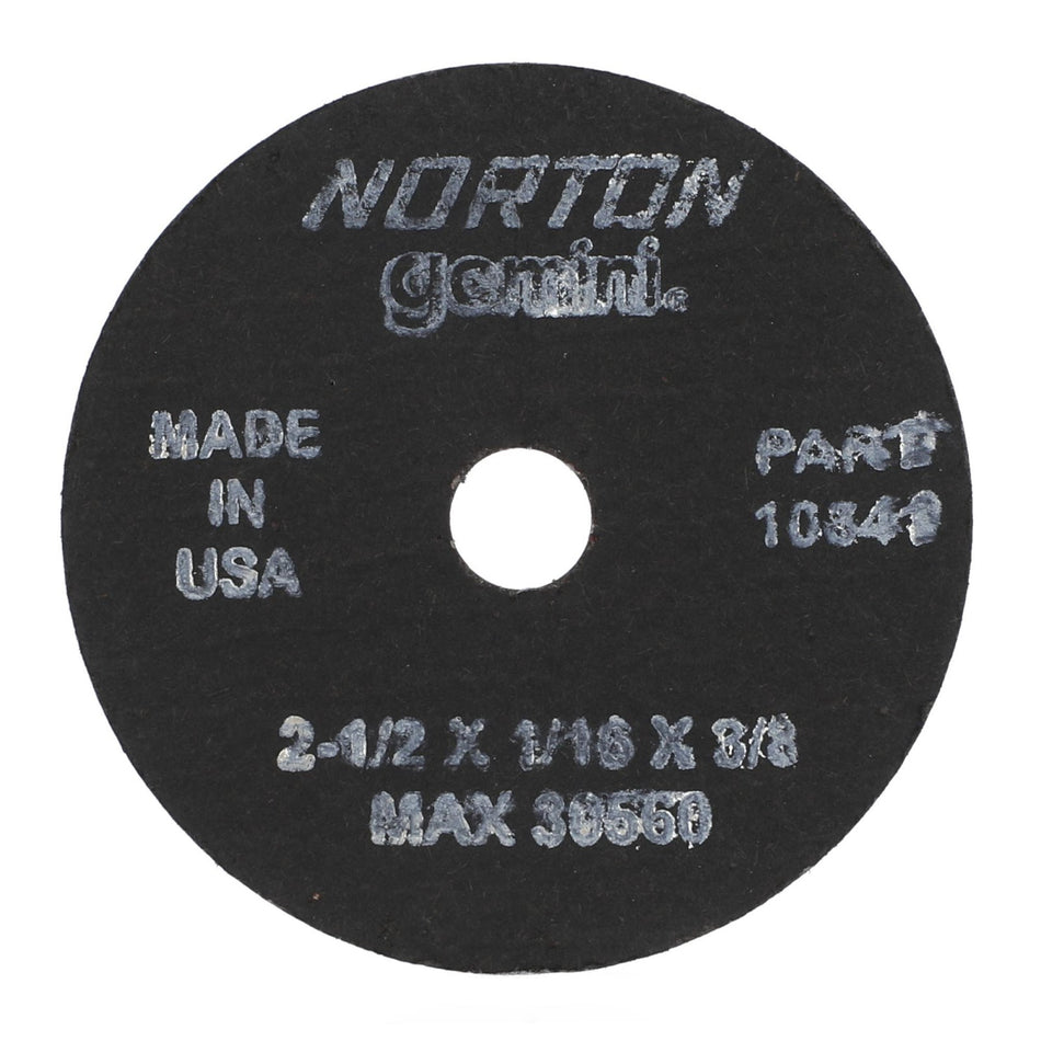 Norton 2-1/2 x 1/16 in Gemini Type 41 Cut-Off Wheel AO 36 Grit T, 25-Pack