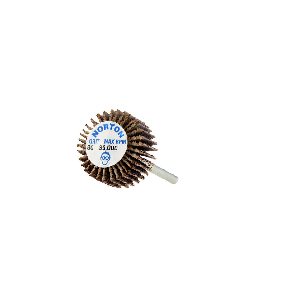 Norton 3/4 x 3/8 in Merit Spindle Flap Wheel P60 Grit R369 Aluminum Oxide, 10-Pack