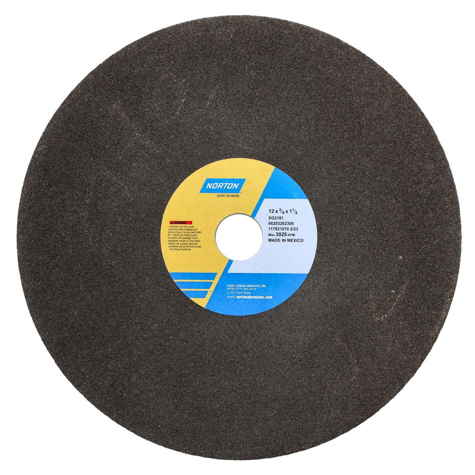 Norton 12 x 3/4 x 1-1/4 in NorZon Type 01 Sawgumming Wheel ZA 36 M B7, 5-Pack