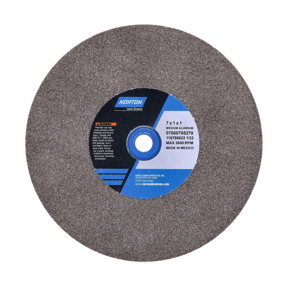 Norton 7 x 1 x 1 in Gemini Bench Straight Wheel 01 57A 60 N VBE