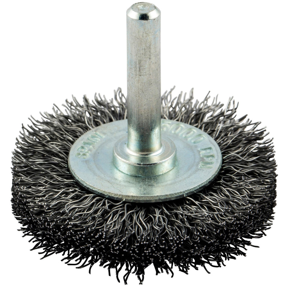 Norton 2 x 0.014 x 1/4 in BlueFire Mini Wheel Brush, 12-Pack