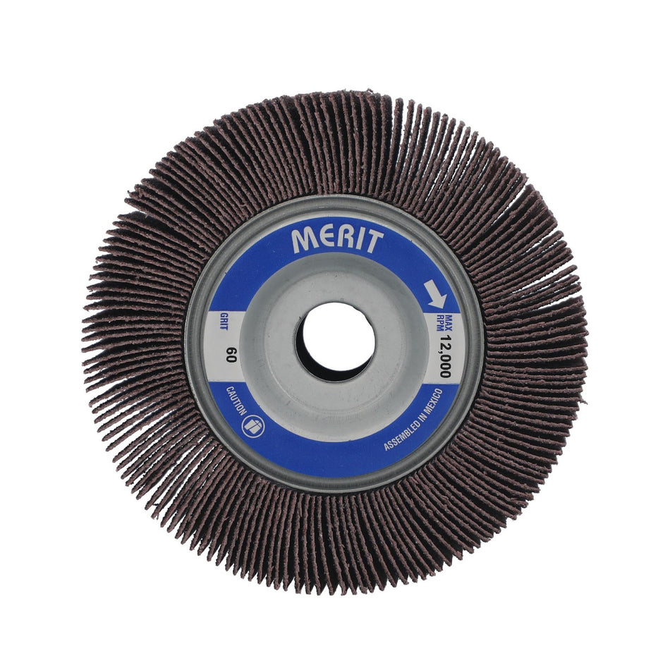 Norton 4 x 2 x 5/8 in High Performance Arbor Hole Flap Wheel P60 Grit ARY03 Aluminum Oxide, 10-Pack