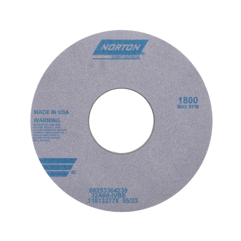 Norton 14 x 1-1/2 x 5 in Type 01 Toolroom Wheel 32A 60 I VBE