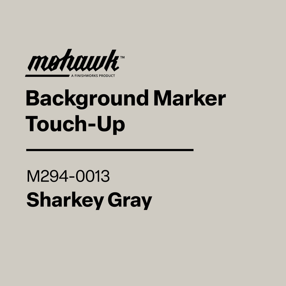 Mohawk Sharkey Gray background marker touch-up pen for wood finish repair