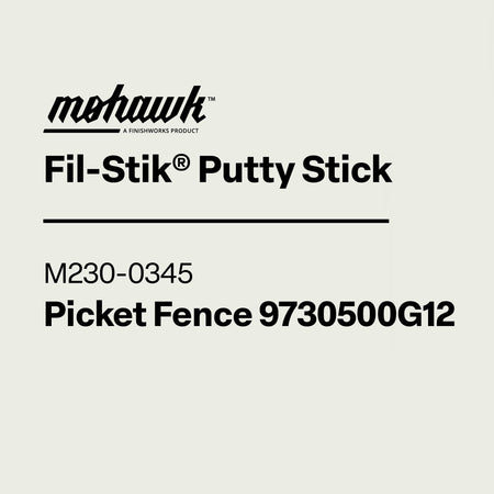 Label for Mohawk Fil-Stik Putty Stick with product details on a white background