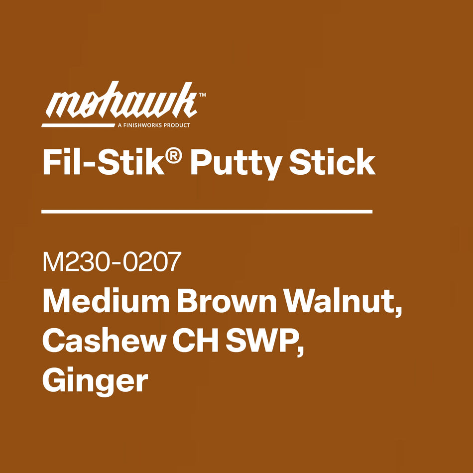 Mohawk Fil-Stik Medium Brown Walnut, Cashew Ch Swp, Ginger