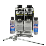 U-Pol Raptor Bright Silver Bedliner Kit with Spray Gun