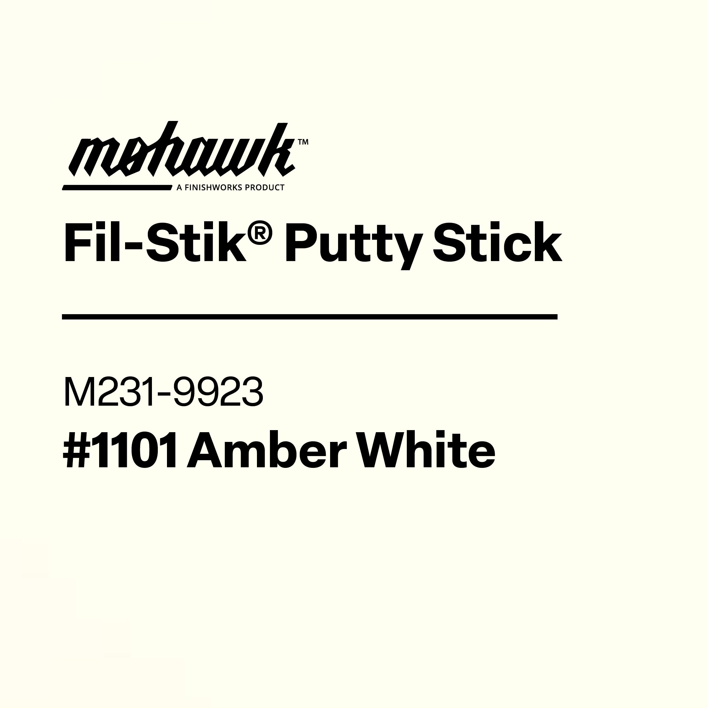 Mohawk M231-9923 Amber White furniture scratch and nick touch-up stick
