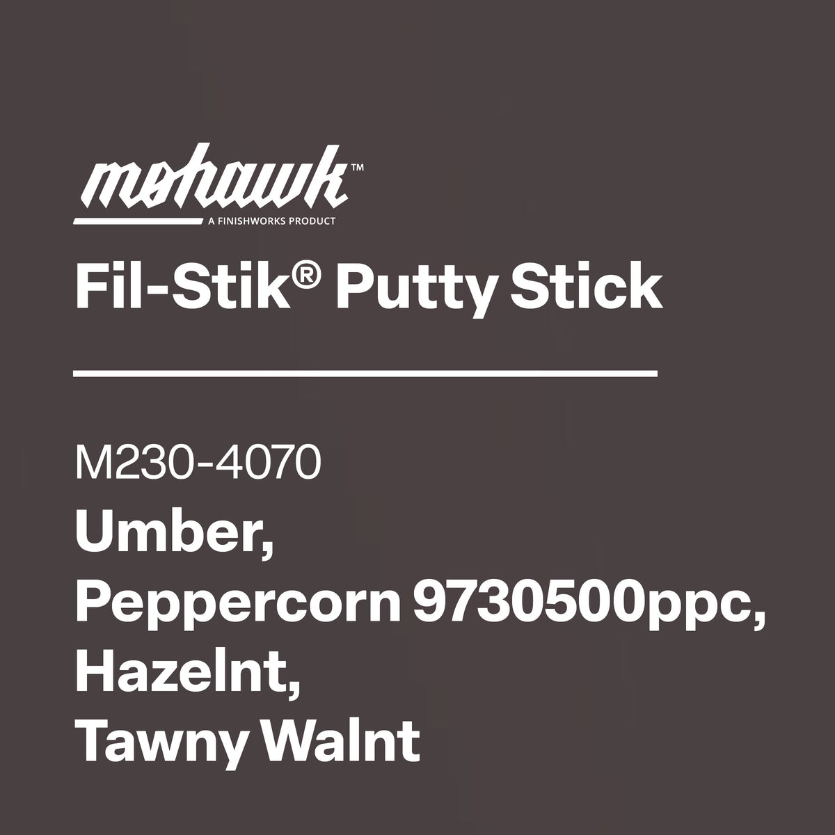 Mohawk M230-4070 putty stick for furniture scratch and nick repair