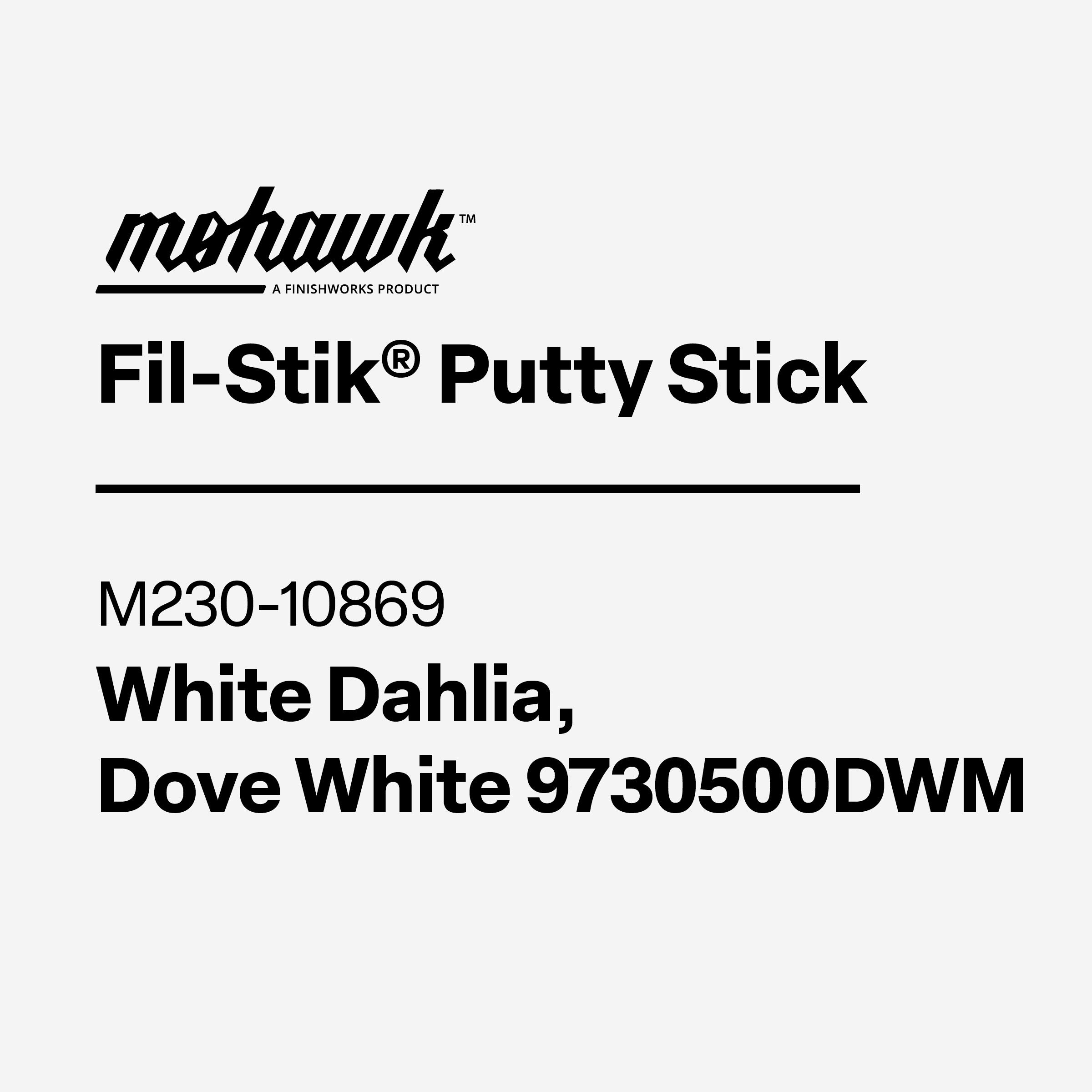 Mohawk M230-10869 White Dahlia furniture scratch and nick touch-up stick