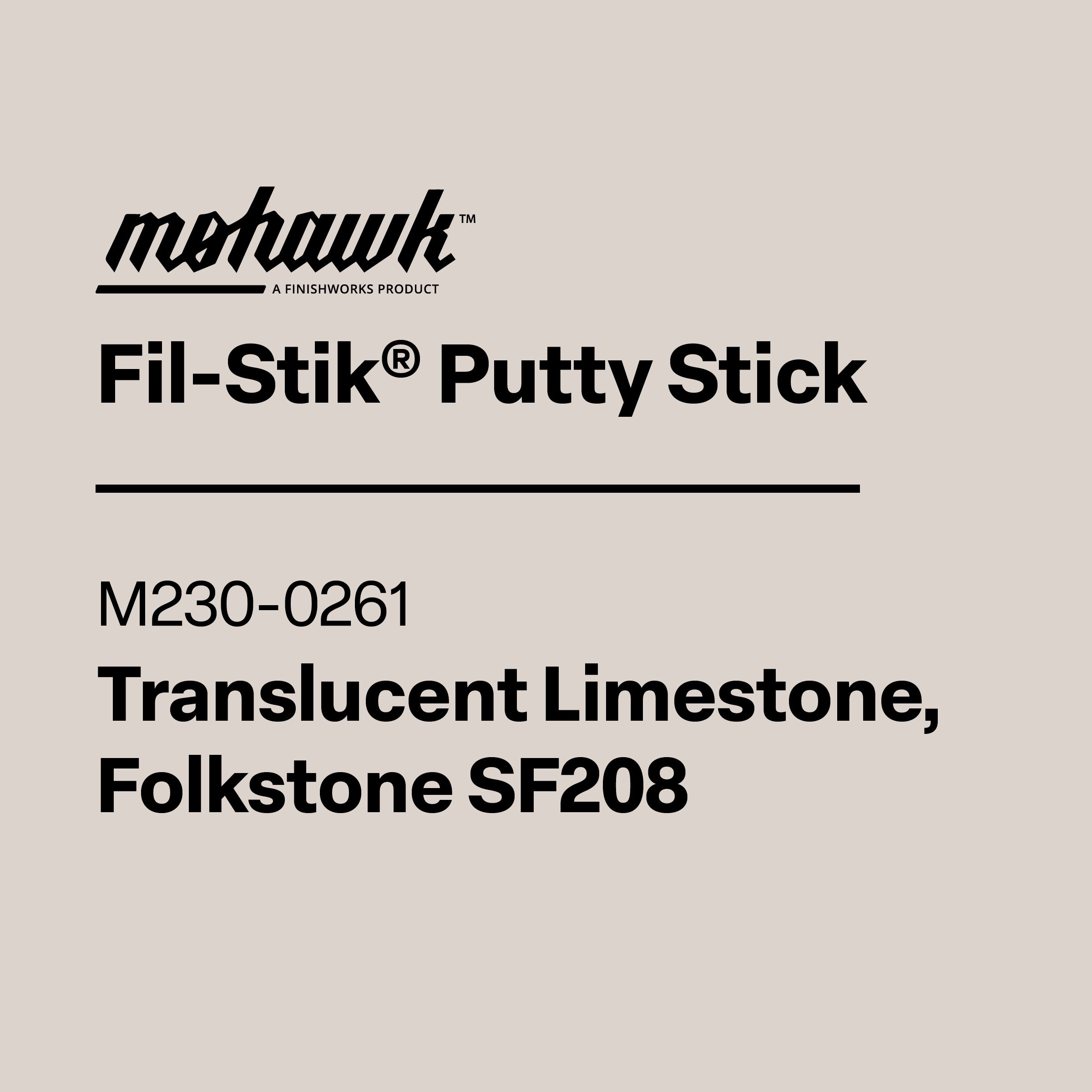 Mohawk M230-0261 Translucent Limestone furniture touch-up filler stick
