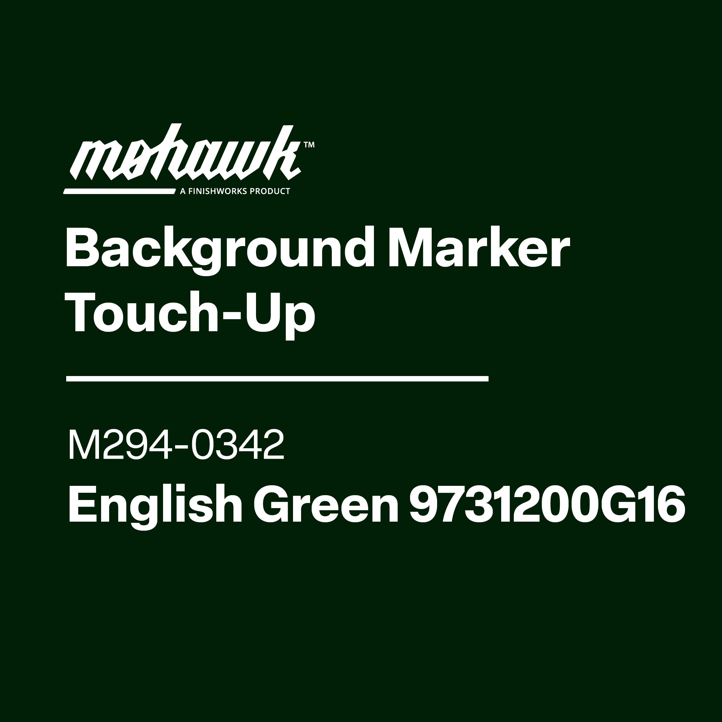 Mohawk English Green background marker touch-up pen for wood finish repair