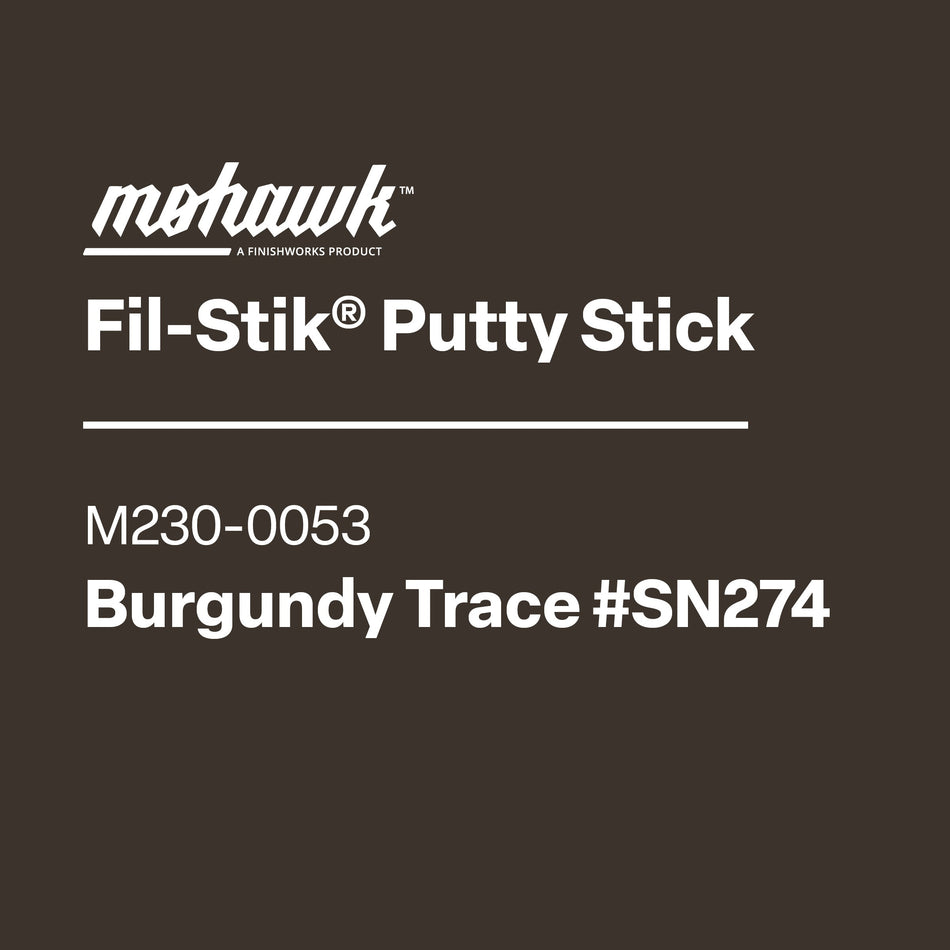 Mohawk Fil-Stik Putty Stick label on a black background