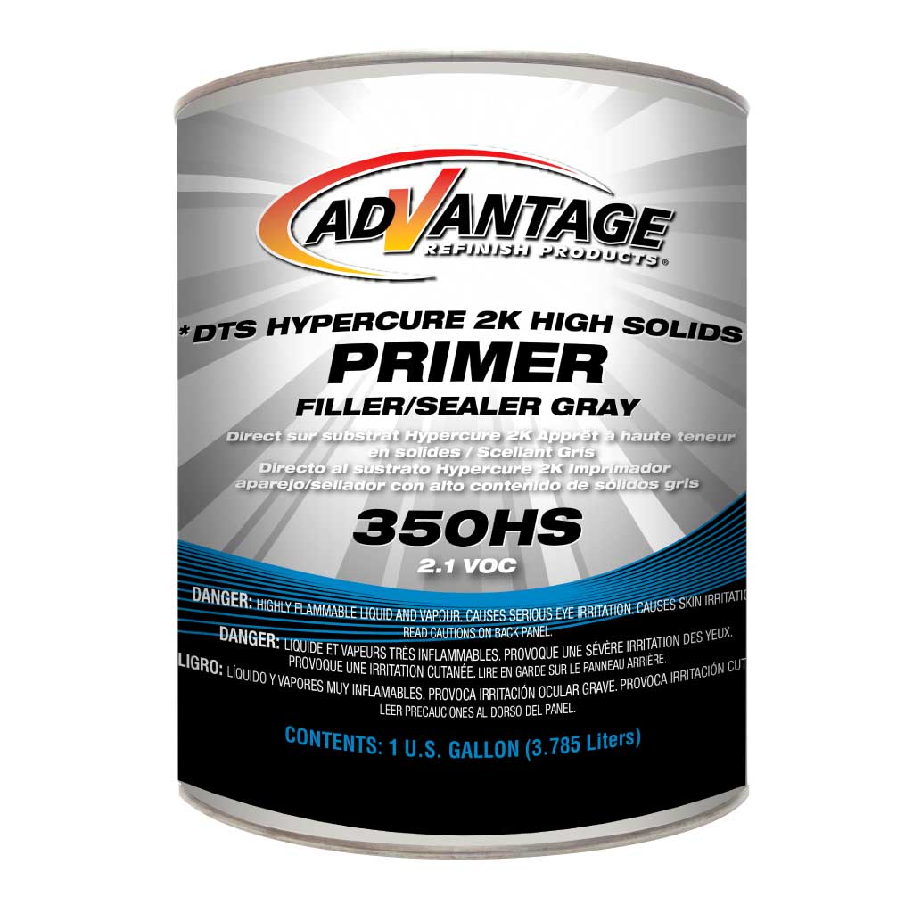 Can of Advantage DTS Hypercure 2K High Solids Primer Filler/Sealer Gray on a white background