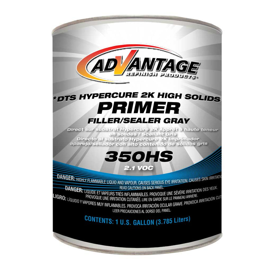 Can of Advantage DTS Hypercure 2K High Solids Primer Filler/Sealer Gray on a white background