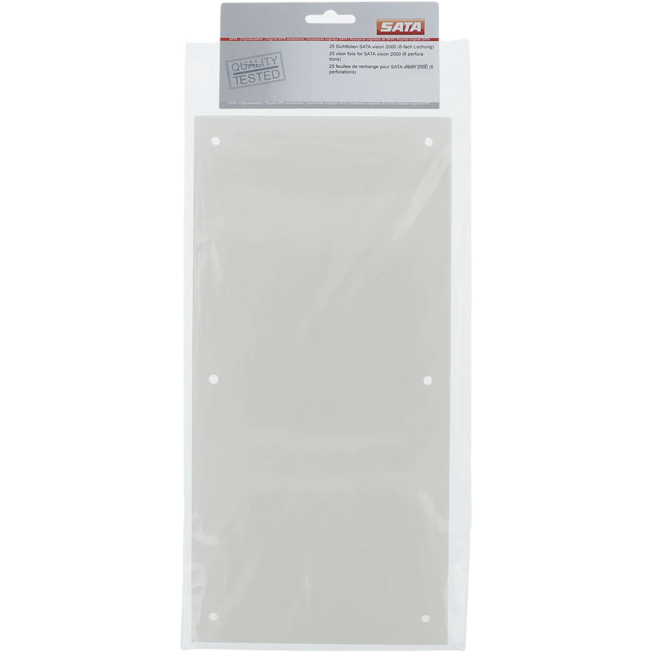 SATA Visor foil, 6 perforations (packing unit 25 pieces) for SATA vision 2000 / n, 2K mix