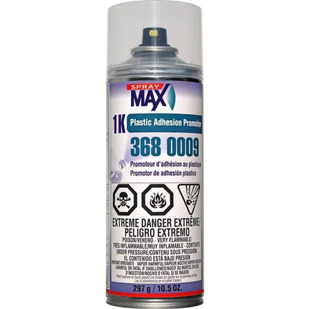 Spray Max 1K Plastic Adhesion Promoter can for preparing plastic surfaces before painting — Kolor Koalition