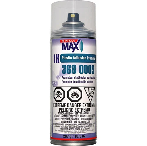 Spray Max 1K Plastic Adhesion Promoter can for preparing plastic surfaces before painting — Kolor Koalition