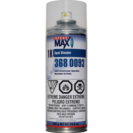 A can of Spray Max 1K Spot Blender with the number 38809 and the text 'Extreme Danger - Pellegrino Extreme' printed on the label.