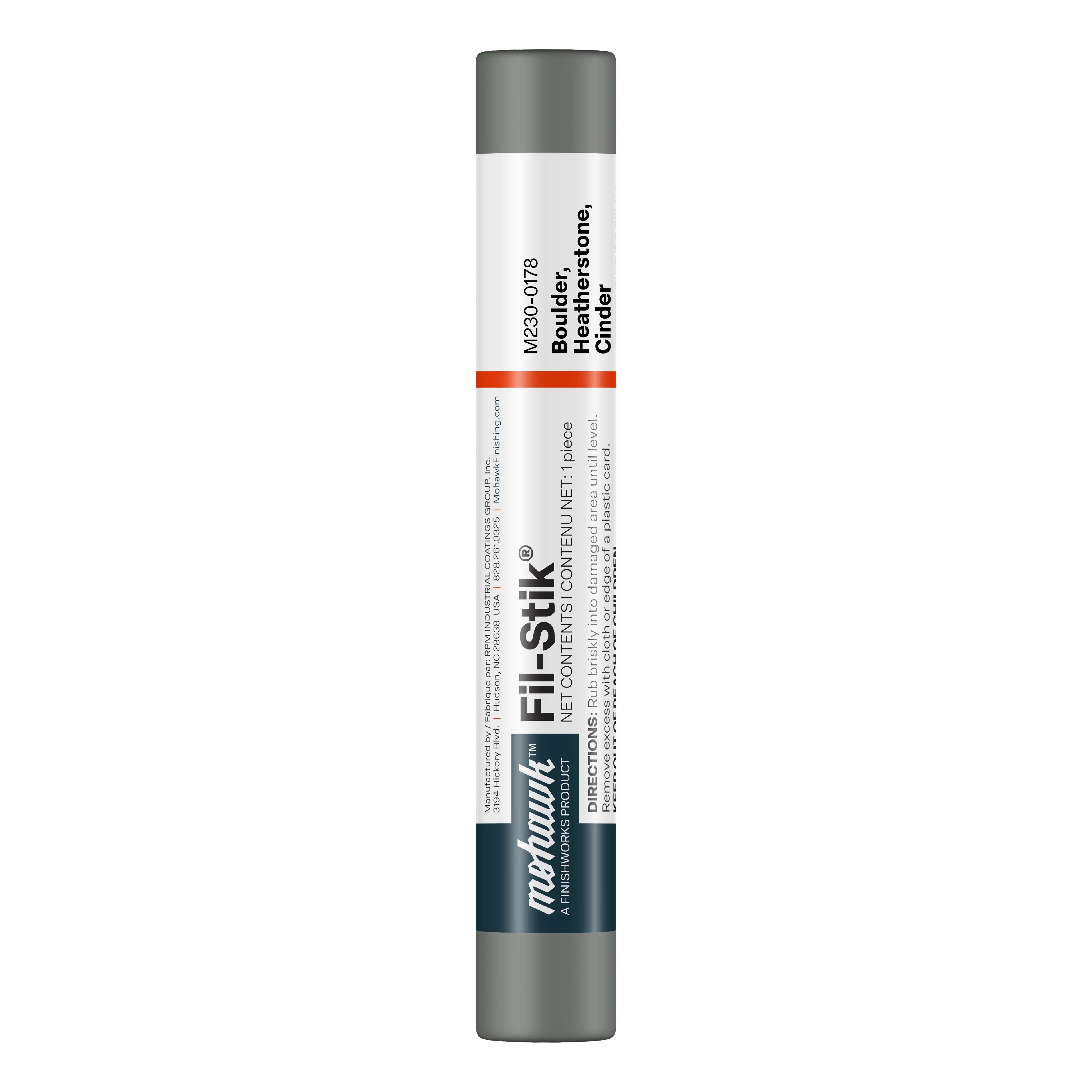 Mohawk Boulder Heatherstone Cinder Fil-Stik wax putty stick for wood repair