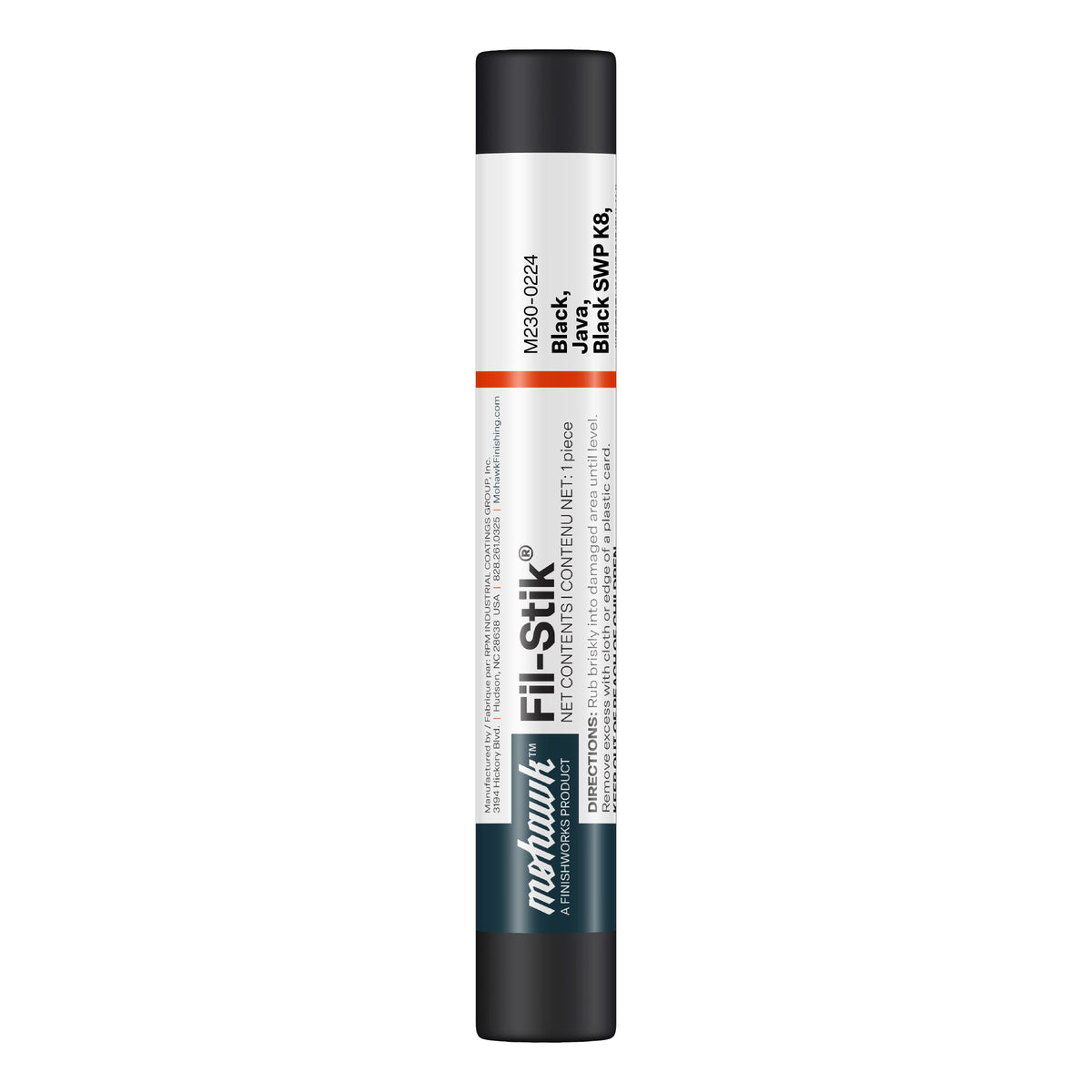 Mohawk Black Java Venetian Wenge Fil-Stik wax putty stick for wood repair
