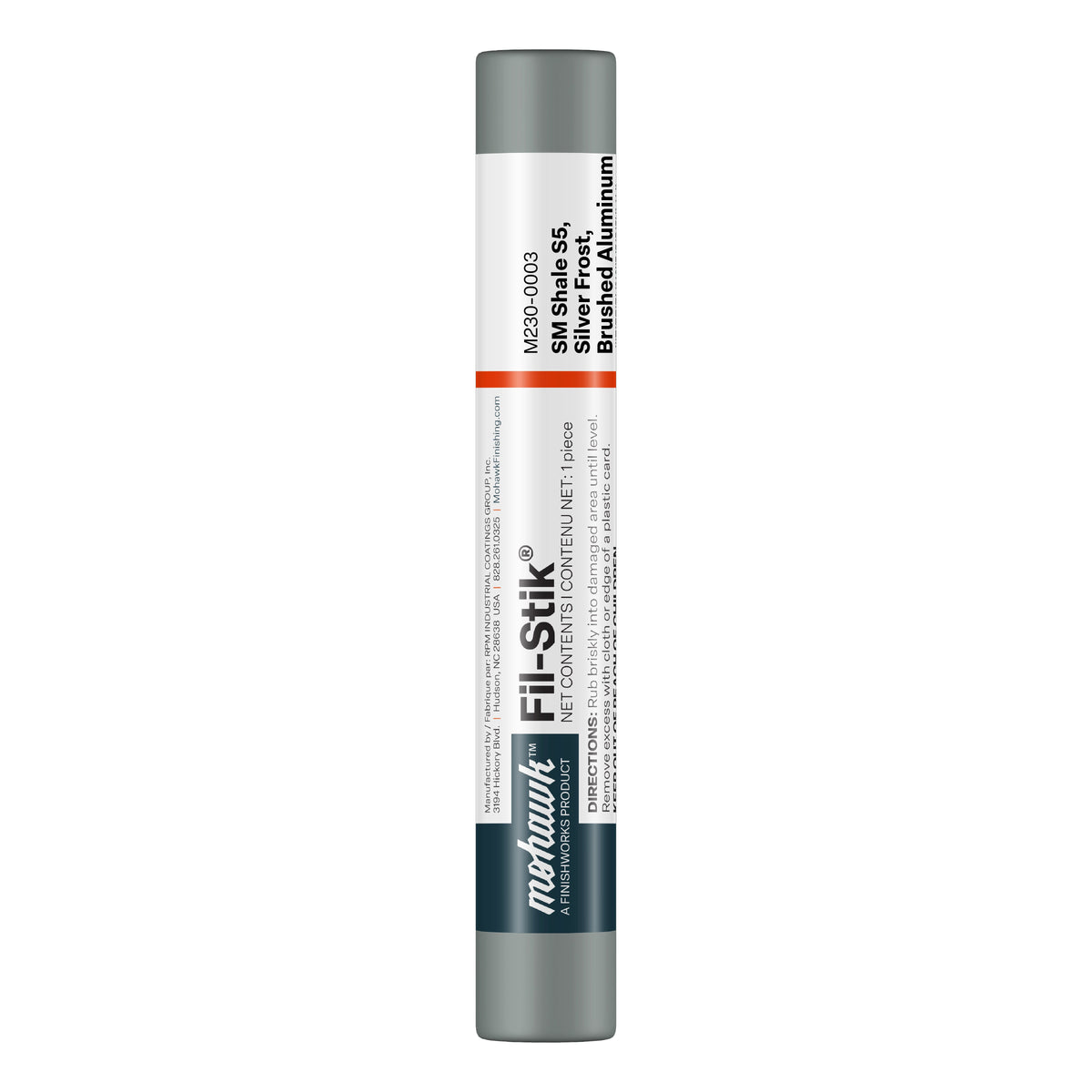 Mohawk Fil-Stik M230-0003 SM Shale Silver Frost Brushed Alum putty stick
