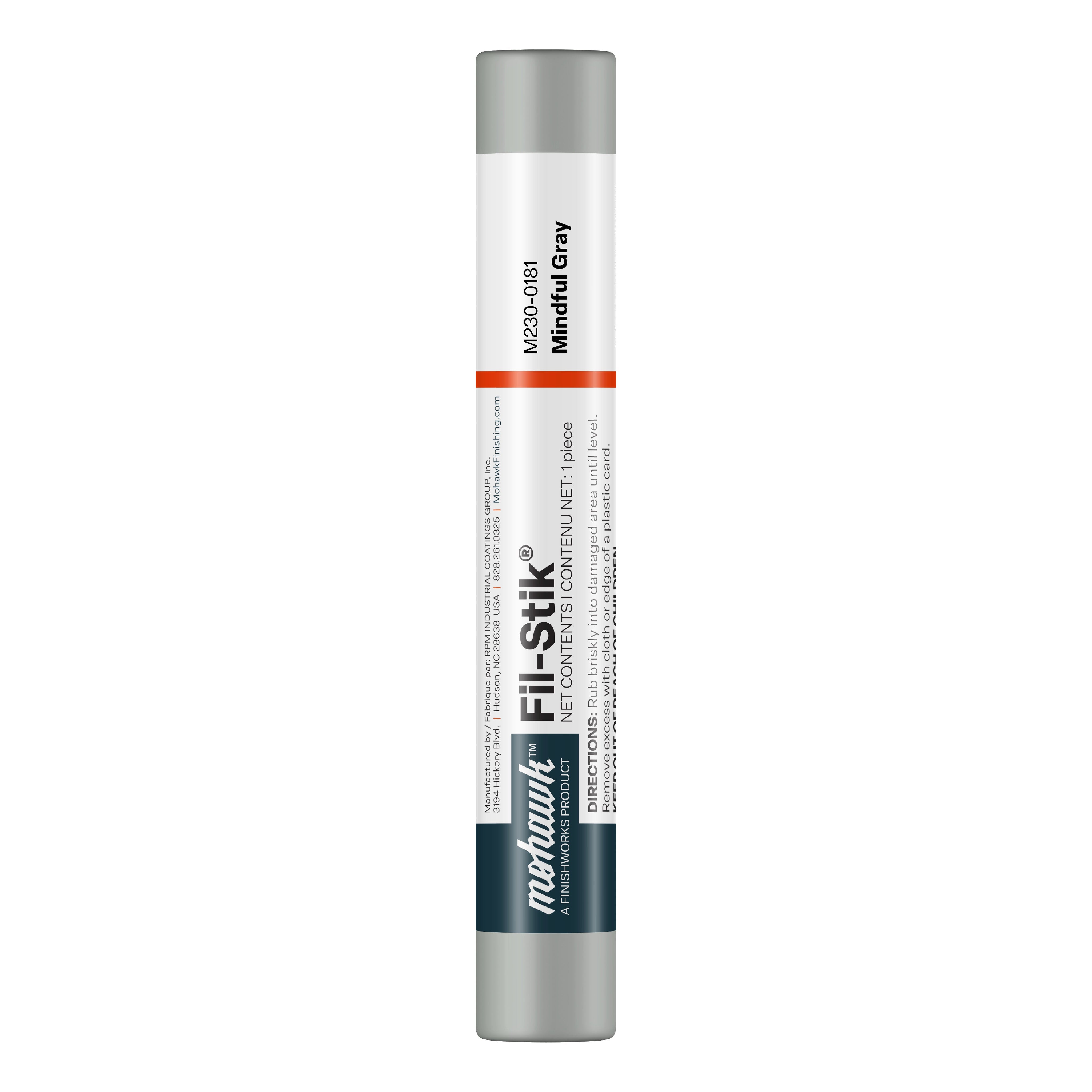 Mohawk Mindful Gray Fil-Stik wax putty stick for wood repair