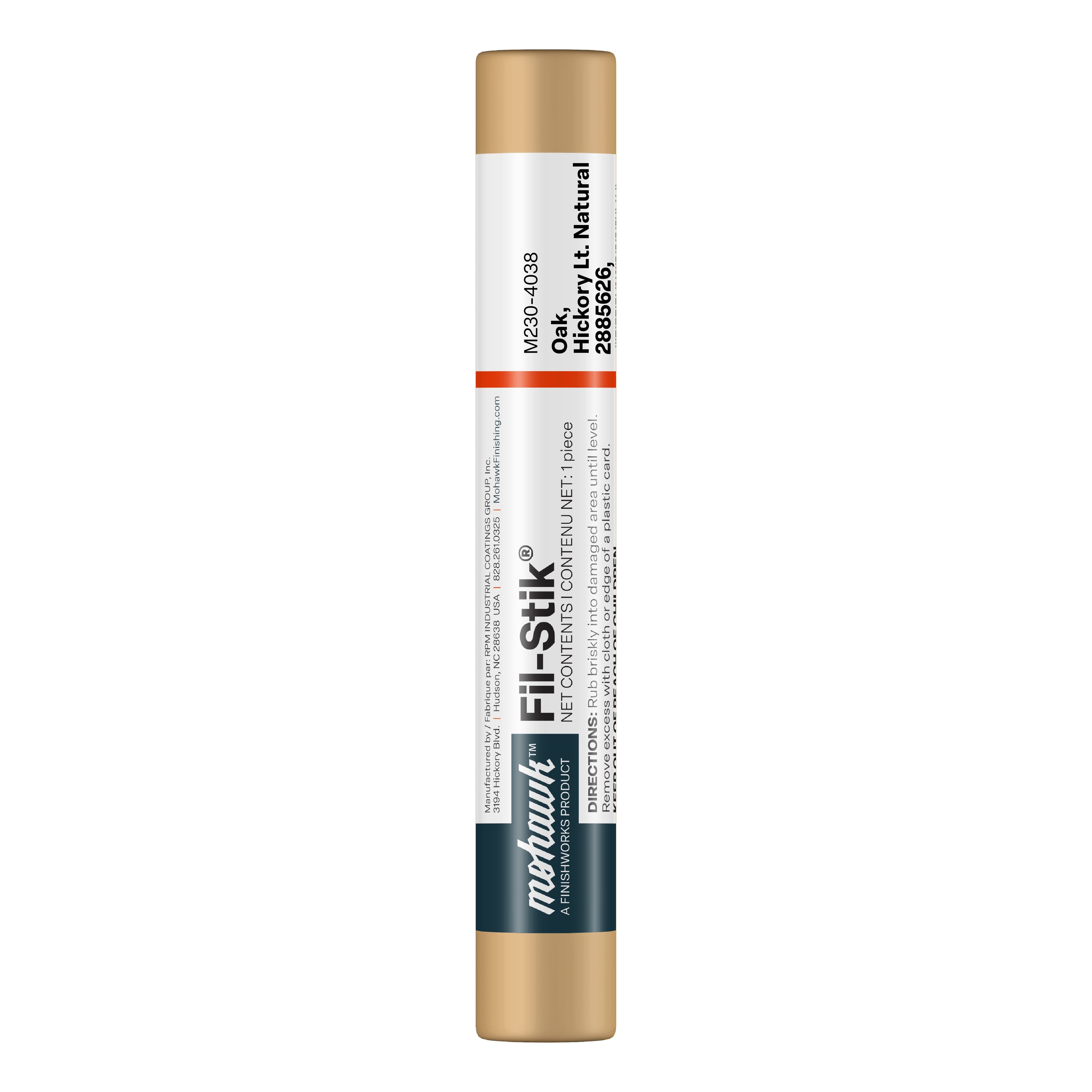 Mohawk Fil-Stik M230-4038 Oak Hickory Lt Natural putty stick