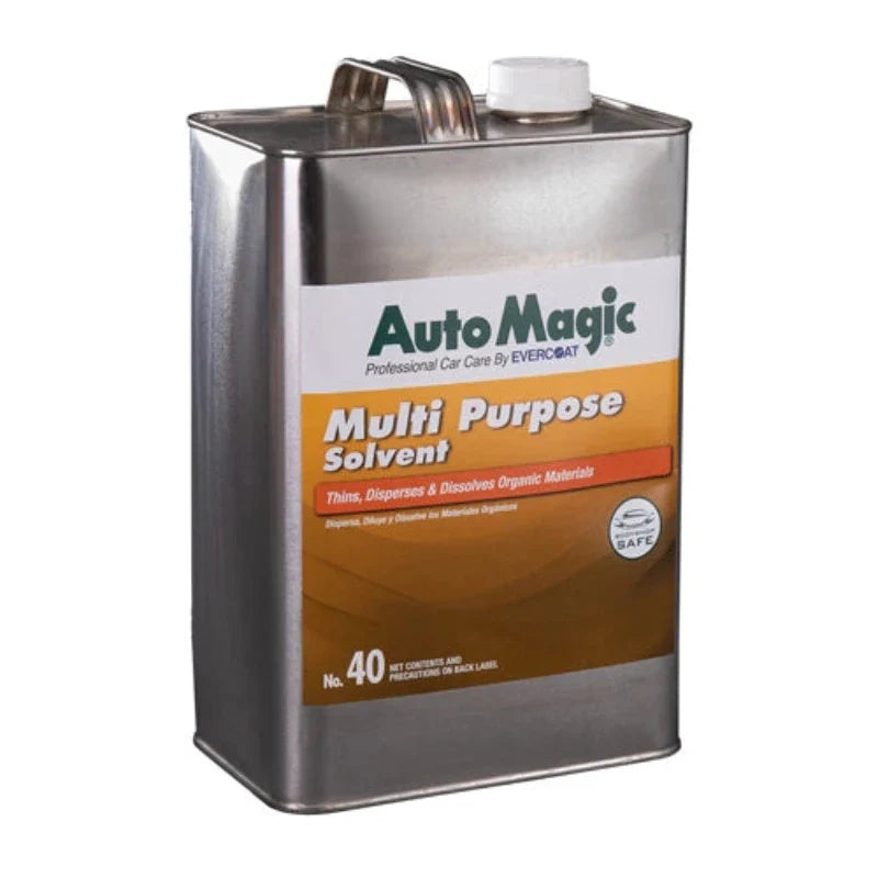 A metal can of Auto Magic Multi Purpose Solvent, designed for automotive cleaning.
