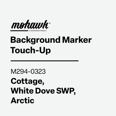 Product label for Mohawk Background Marker Touch-Up with color code M294-0323.