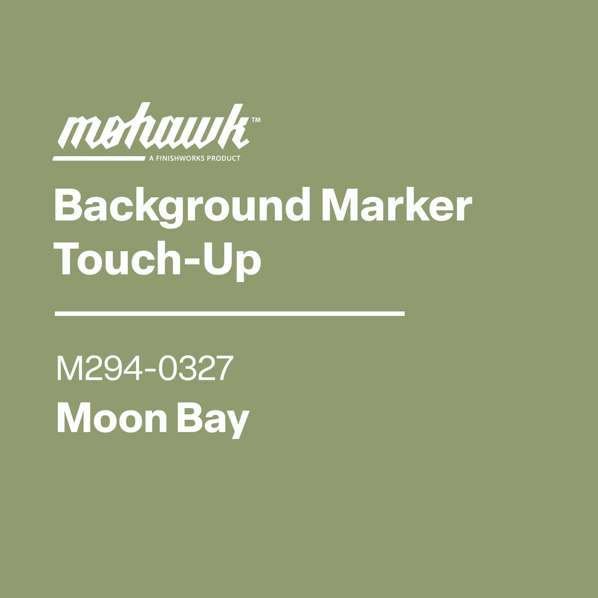 Mohawk Background Marker Touch-Up label on a green background