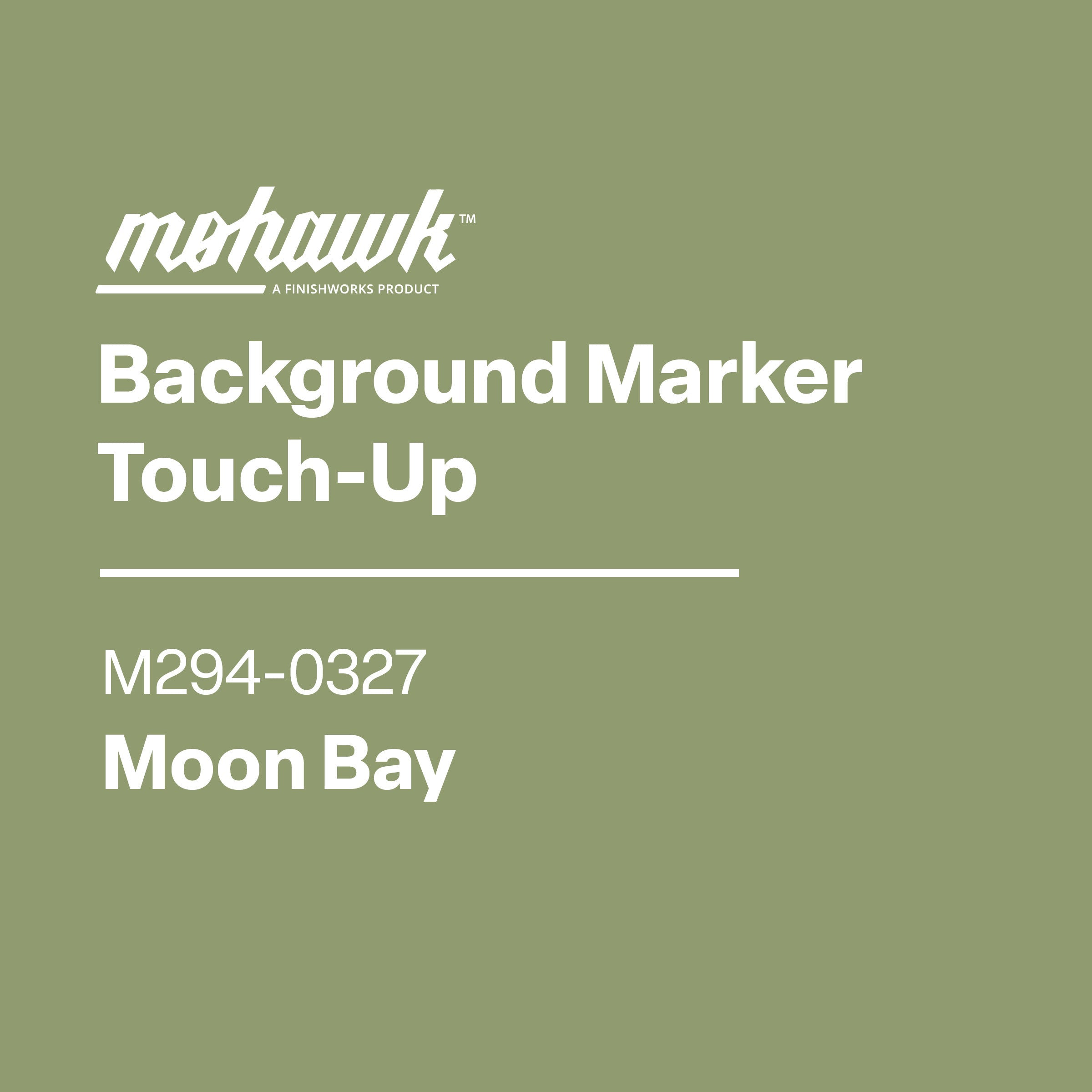 Mohawk Background Marker Touch-Up label on a green background