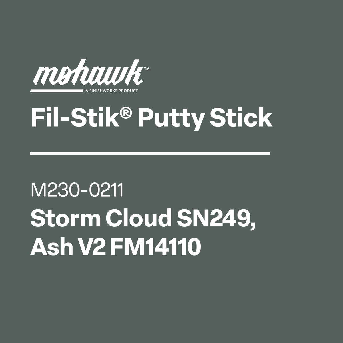 Mohawk M230-0211 Storm Cloud furniture scratch touch-up filler stick