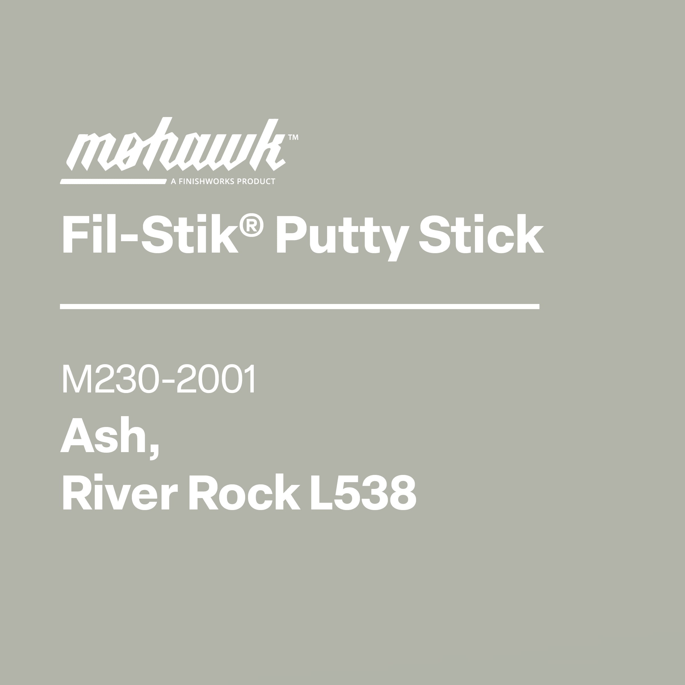 Mohawk Ash River Rock L538 Fil-Stik wax putty stick for wood repair
