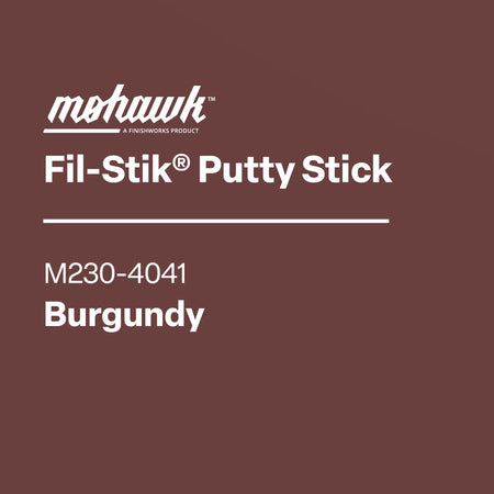 Mohawk Burgundy Fil-Stik wax putty stick for wood repair
