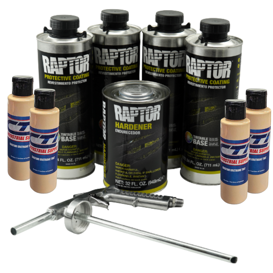 U-Pol Raptor Sahara Dunes Bedliner Kit with Spray Gun