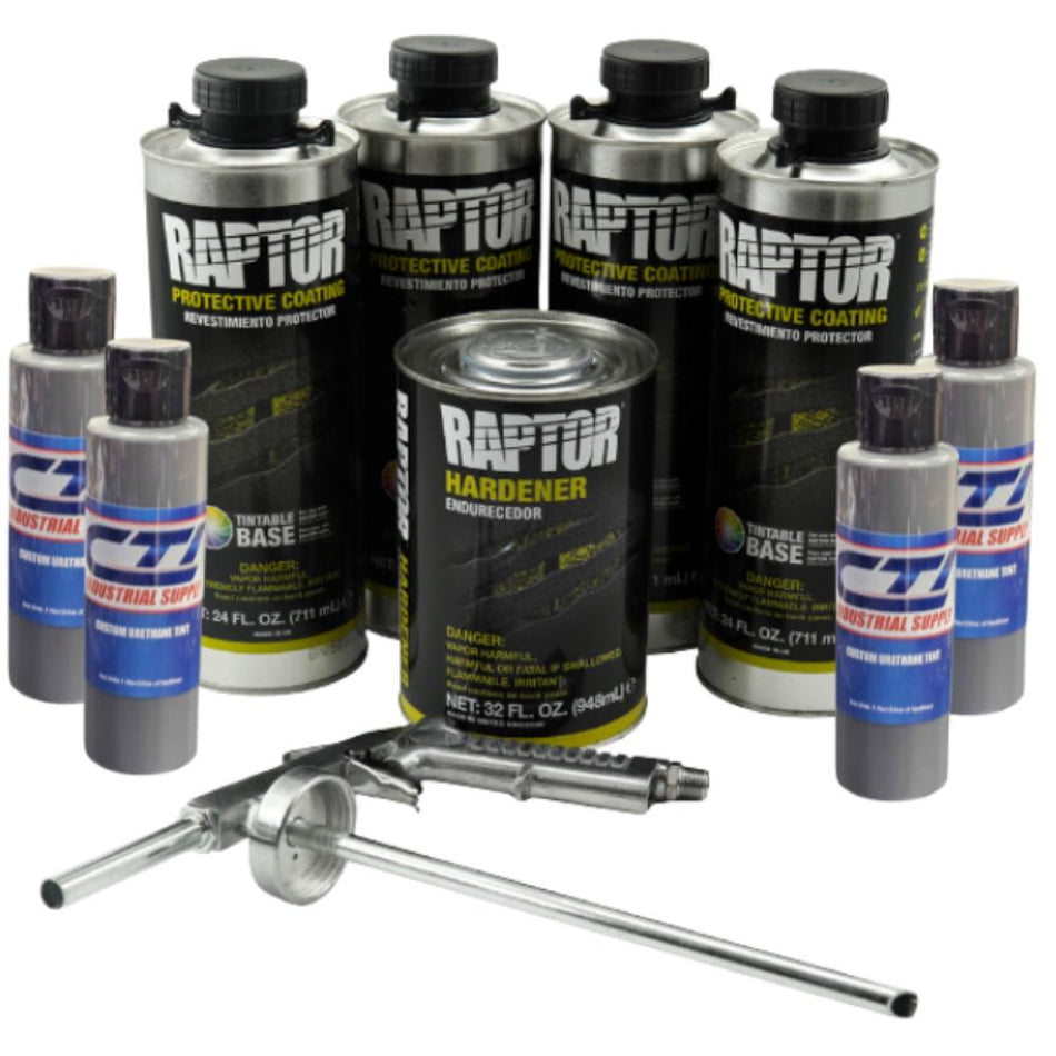 U-Pol Raptor Battleship Dark Gray #36118 Bedliner Kit with Spray Gun