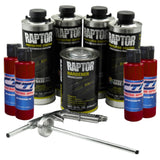 U-Pol Raptor Blood Red Bedliner Kit with Spray Gun