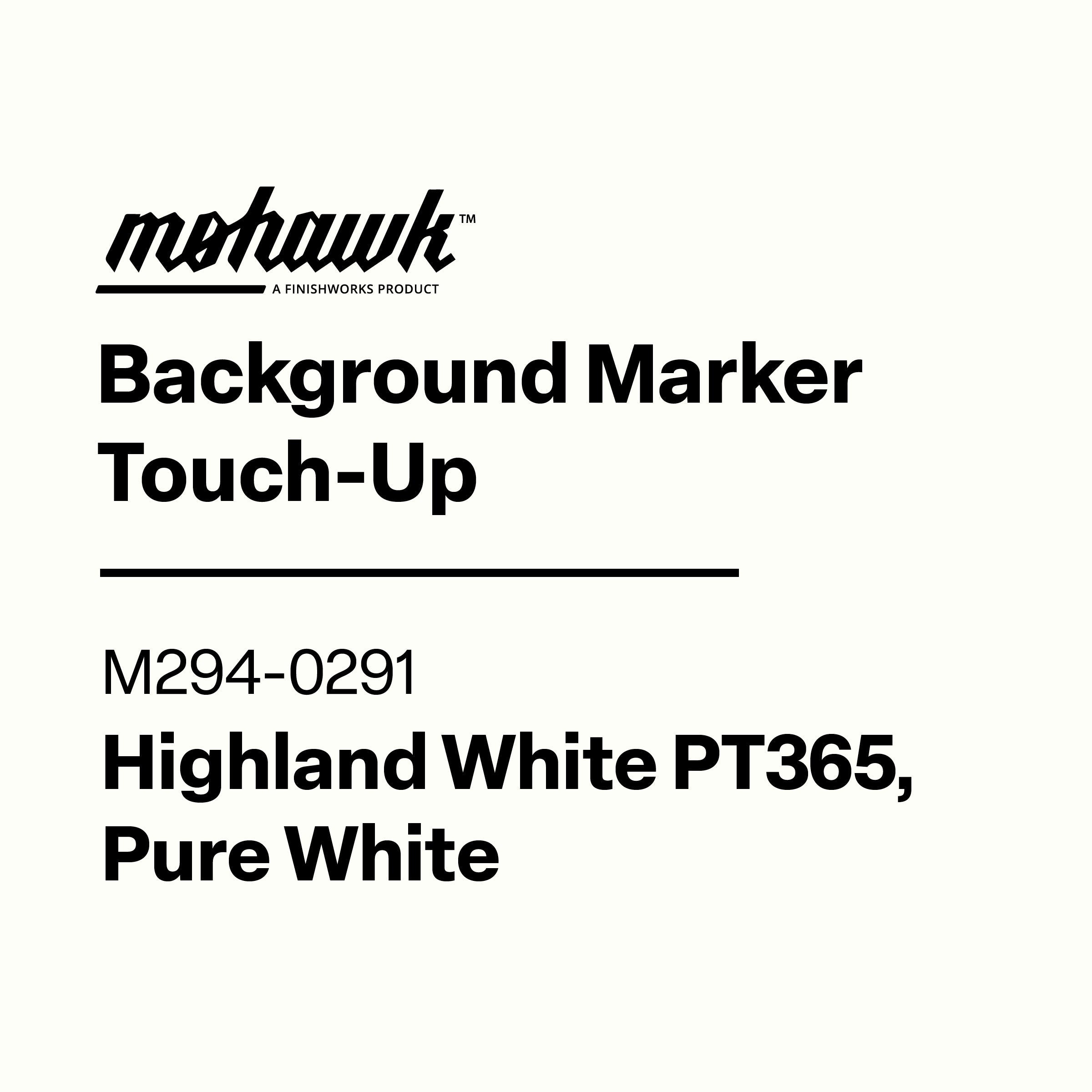 Mohawk Background Marker Touch-Up label with product details on a white background