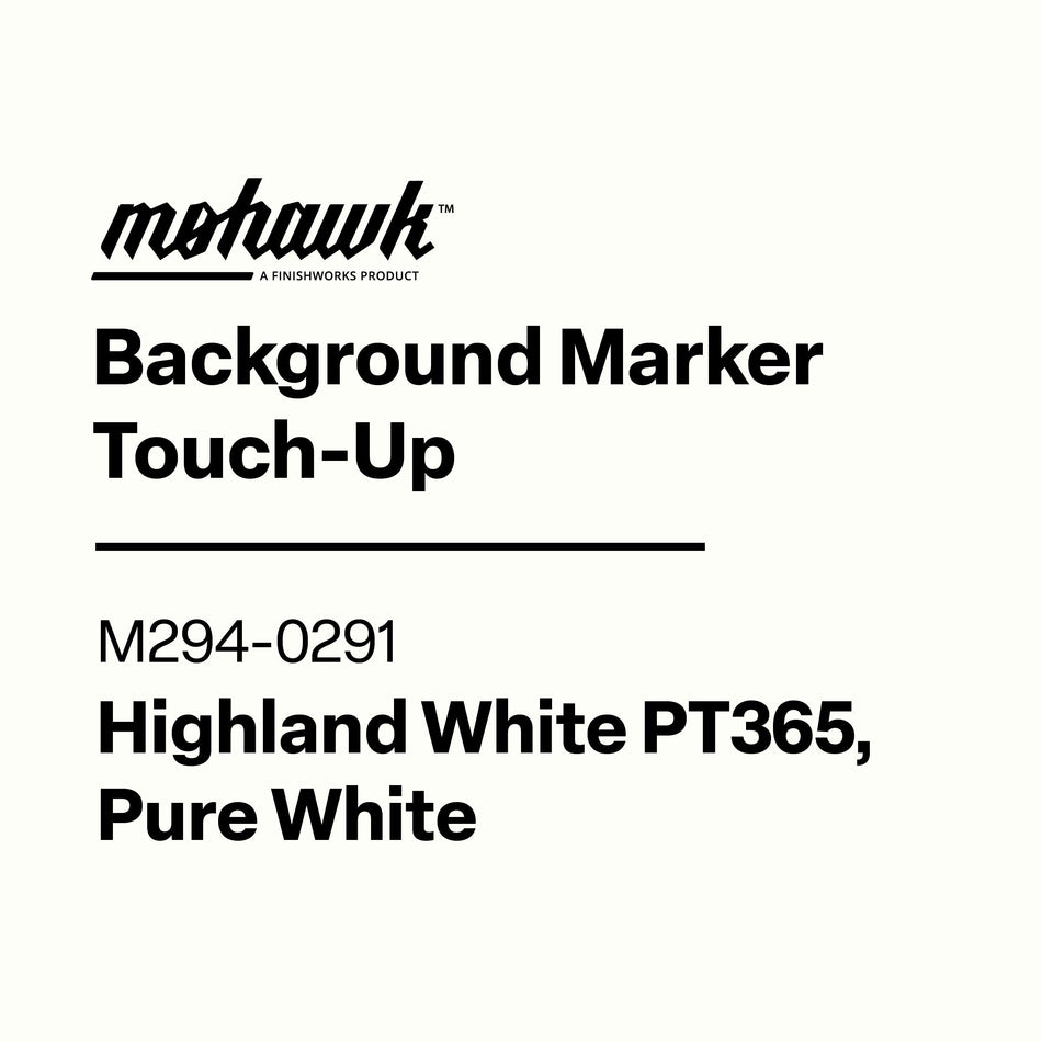 Mohawk Background Marker Touch-Up label with product details on a white background