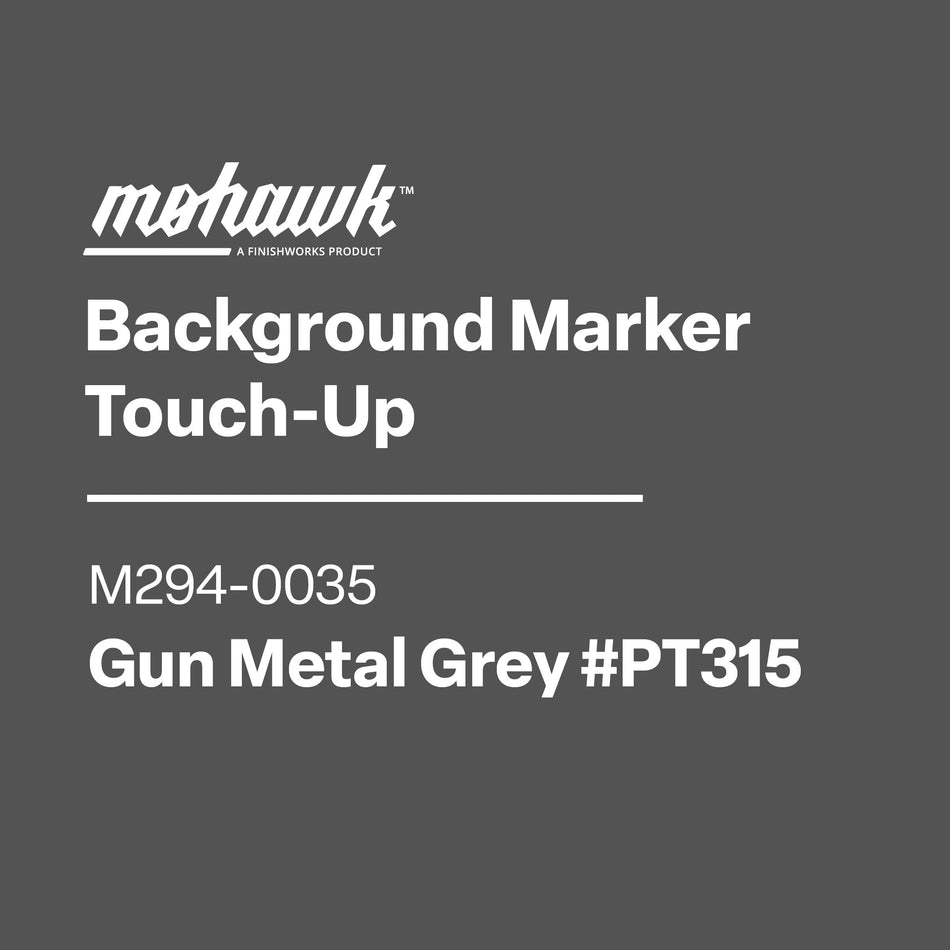 Mohawk Background Marker Touch-Up label for Gun Metal Grey color on a black background