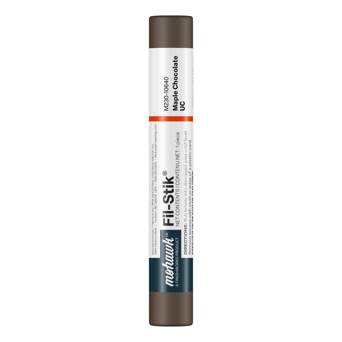 Mohawk Maple Chocolate UC Fil-Stik wax putty stick for wood repair