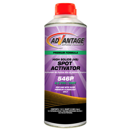 Advantage Spot Activator bottle with purple label and red cap on white background